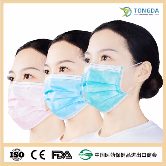 OEM Manufacture Hospital 3 Ply Surgical CE Non-Woven Disposable Medical Face Mask