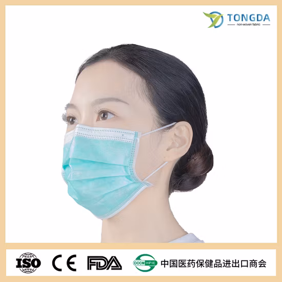 OEM Manufacture Hospital 3 Ply Surgical CE Non-Woven Disposable Medical Face Mask